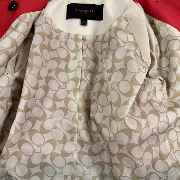 Coach Colorblock WM Peacoat Khaki, Red, Black with Button Detail on Shoulder - Picture 10 of 10